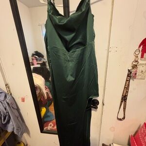 SHEIN Dark Green Midi Dress